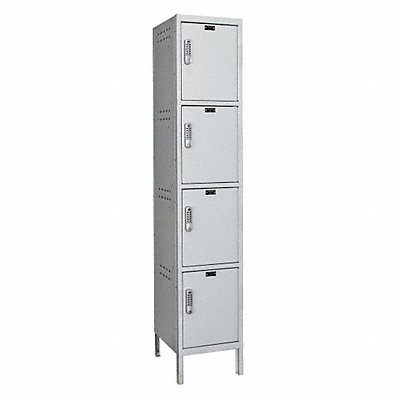 Box Locker Solid 1 Wide 4 Tier Gray MPN:UELBP1518-4PL