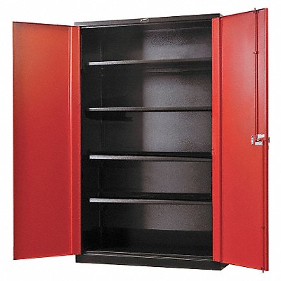 Shelving Cabinet 78 H 36 W Black/Red MPN:FK4SC6478-4BR-HT