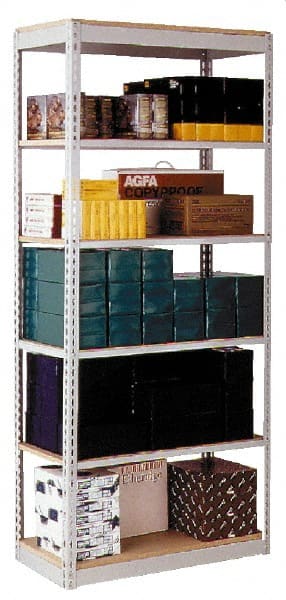 8 Shelf Starter Unit Box Edge Open Steel Shelving MPN:5713-24HG