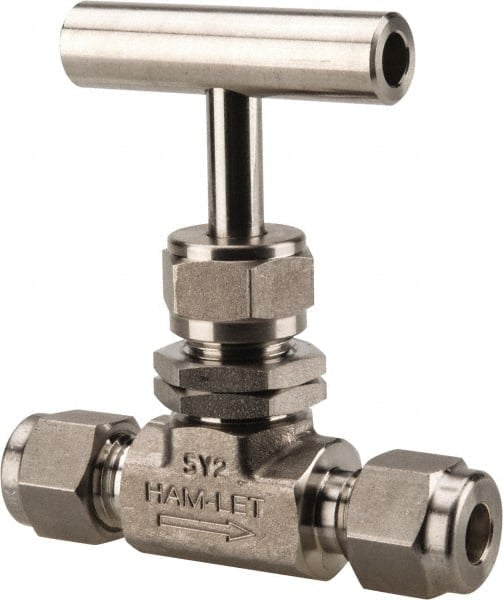 Needle Valve: T-Handle, Straight, 1/4