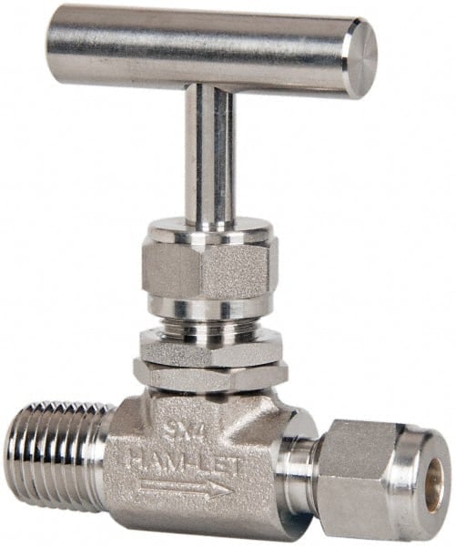 Needle Valve: Round Knob Handle, Straight, 1/8