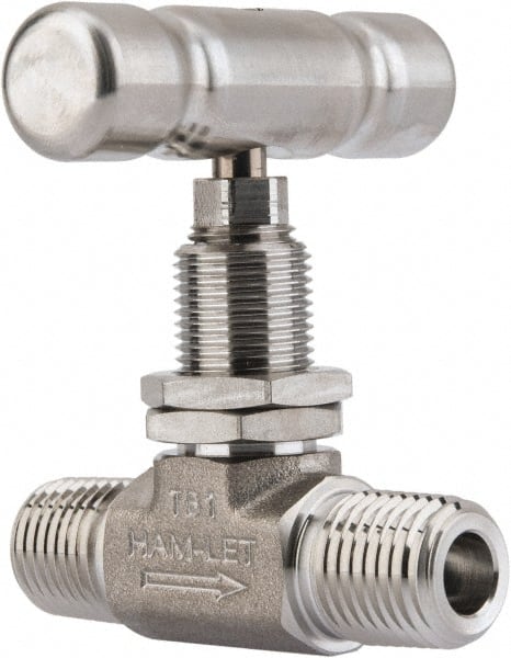 Needle Valve: T-Handle, Straight, 1/4