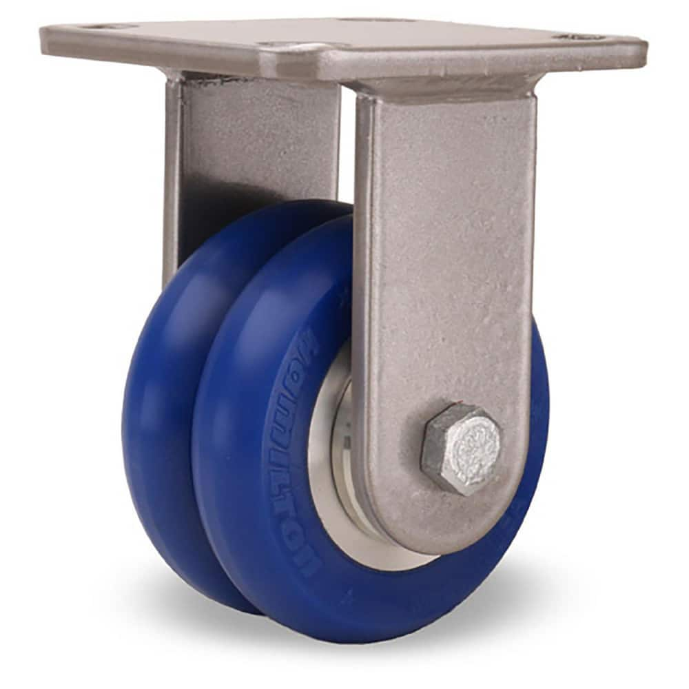 Rigid Top Plate Caster: Polyurethane on Aluminum, 4