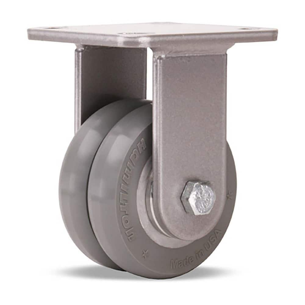 Rigid Top Plate Caster: Polyurethane on Aluminum, 4