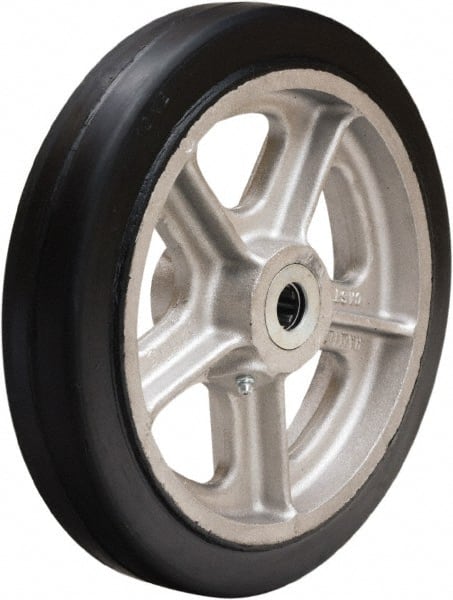 Rubber Caster Wheel: Rubber on Aluminum, 0.75