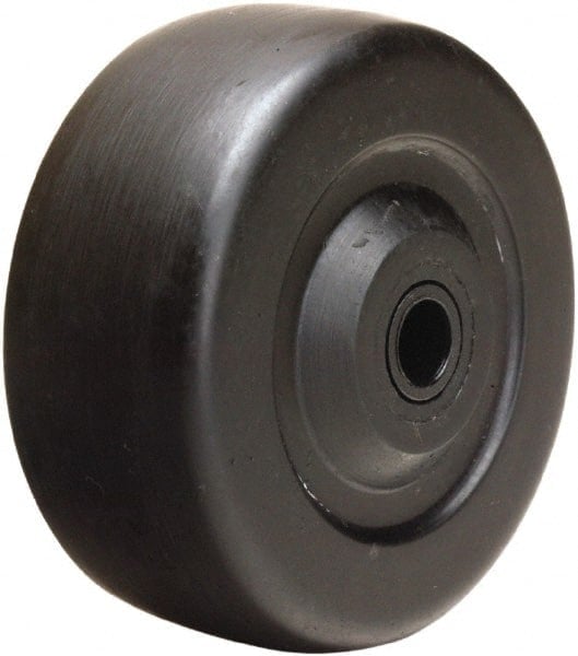 Caster Wheel: Hard Rubber, 0.375