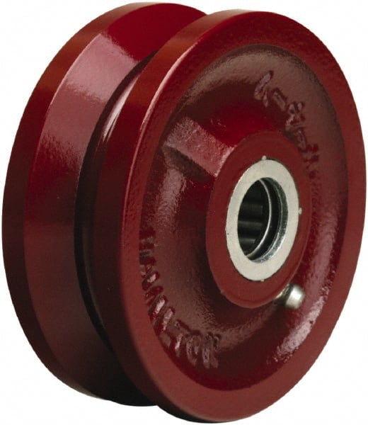 V-Groove Caster Wheel: Cast Iron, 0.5