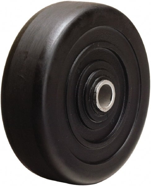 Caster Wheel: Hard Rubber, 1/2