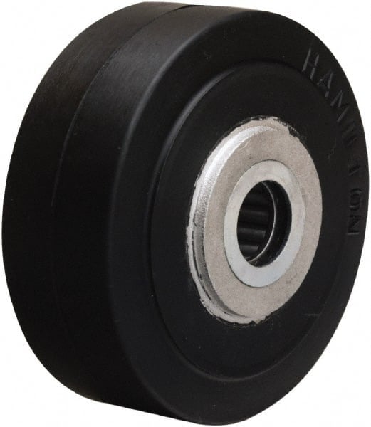 Rubber Caster Wheel: Rubber on Aluminum, 0.75