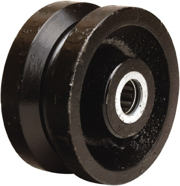 V-Groove Caster Wheel: Cast Iron, 0.5