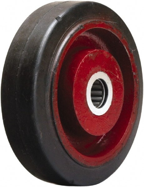 Caster Wheel: Rubber on Cast Iron, 0.625