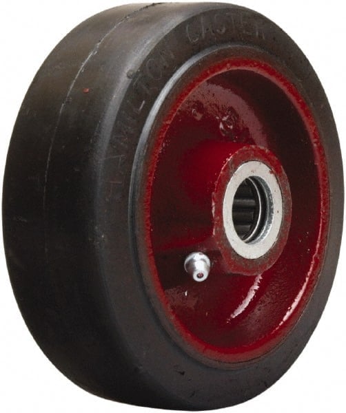 Caster Wheel: Rubber on Cast Iron, 0.625