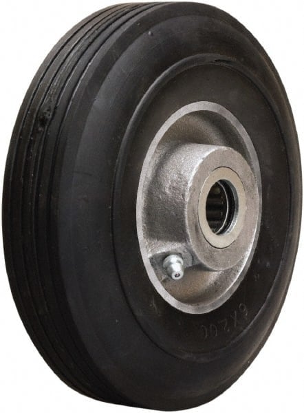 Rubber Caster Wheel: Rubber on Aluminum, 0.625