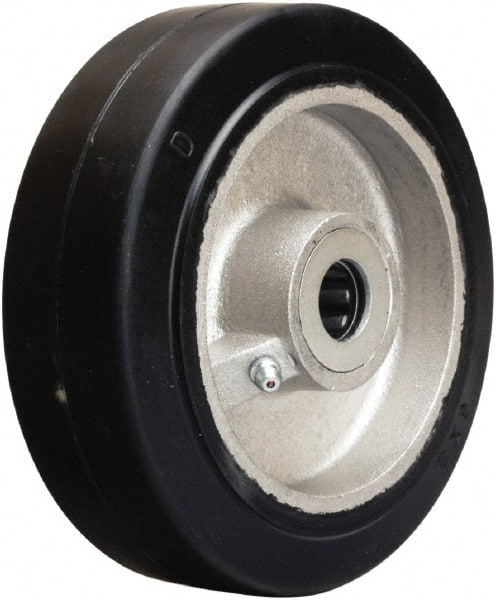 Rubber Caster Wheel: Rubber on Aluminum, 0.75