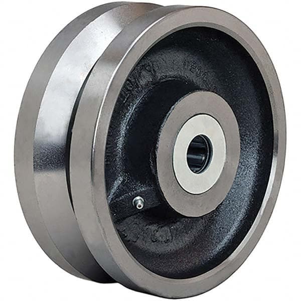 V-Groove Caster Wheel: Forged Steel, 1.25