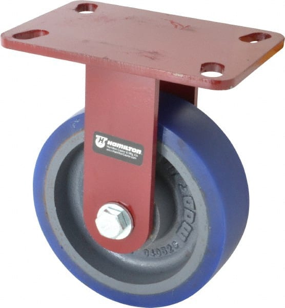 Rigid Top Plate Caster: Polyurethane, 6