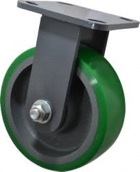 Rigid Top Plate Caster: Polyurethane, 6