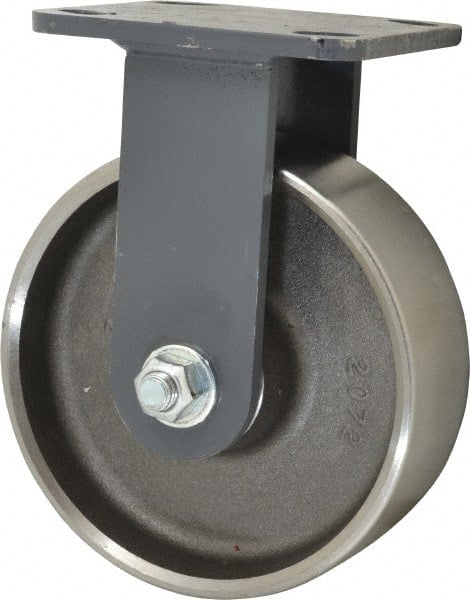 Rigid Top Plate Caster: Forged Steel, 6