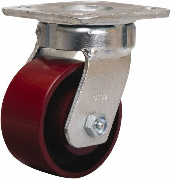 Swivel Top Plate Caster: Cast Iron, 4