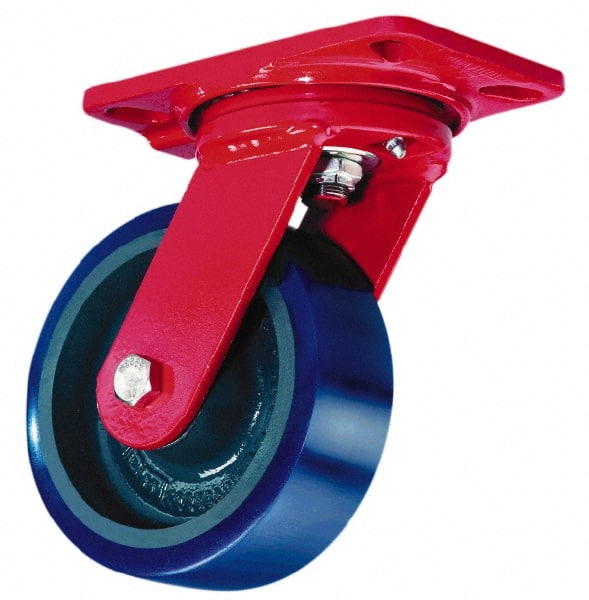 Swivel Top Plate Caster: Polyurethane, 10