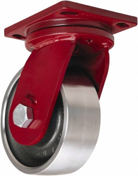 Swivel Top Plate Caster: Forged Steel, 6