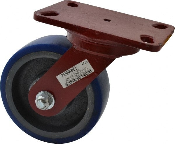 Swivel Top Plate Caster: Polyurethane, 6