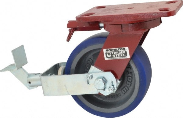 Swivel Top Plate Caster: Polyurethane, 6