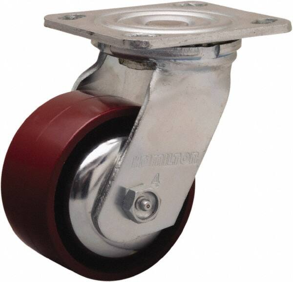 Swivel Top Plate Caster: Cast Iron, 4