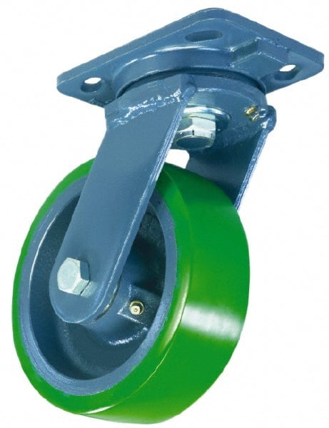 Swivel Top Plate Caster: Polyurethane, 8