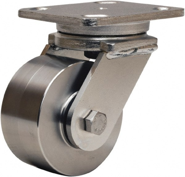 Swivel Top Plate Caster: Forged Steel, 4