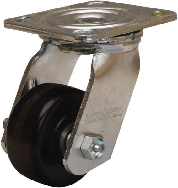 Swivel Top Plate Caster: Phenolic, 3-1/4