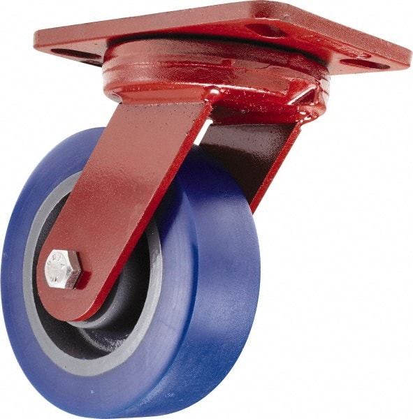 Swivel Top Plate Caster: Polyurethane, 6