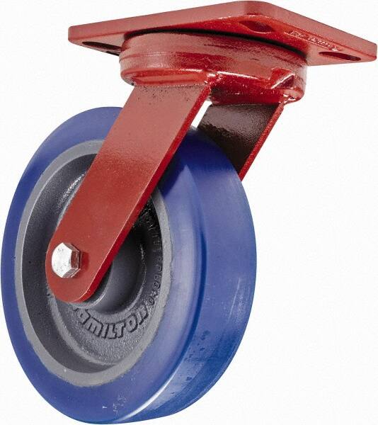 Swivel Top Plate Caster: Polyurethane, 8