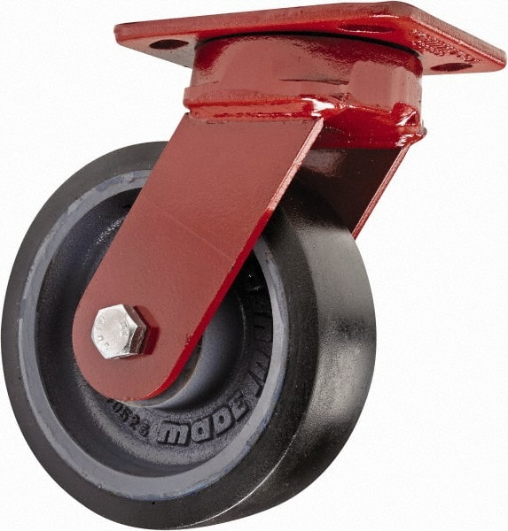 Swivel Top Plate Caster: Polyurethane, 6