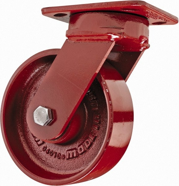 Swivel Top Plate Caster: Steel, 6