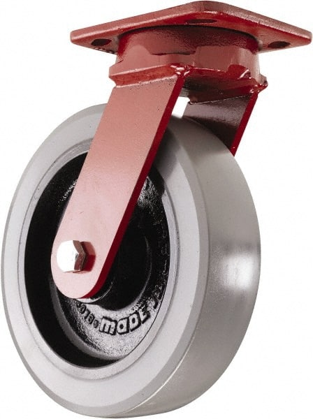 Swivel Top Plate Caster: Polyurethane, 8