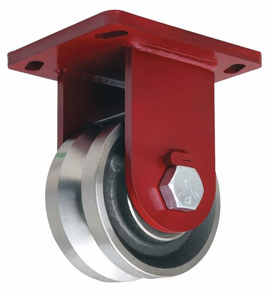 V-Groove Track-Wheel Plate Caster Rigid MPN:R-EPSD-63FVH