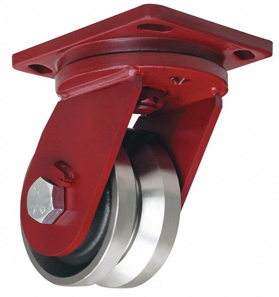 V-Groove Track-Wheel Plate Caster Swivel MPN:S-EPSD-63FVH