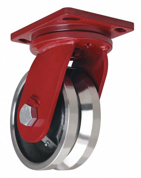 V-Groove Track-Wheel Plate Caster Swivel MPN:S-EPSD-83FVH