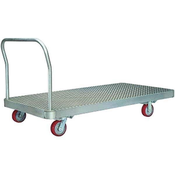 Platform Truck: 2,000 lb Capacity, Aluminum Deck, 48