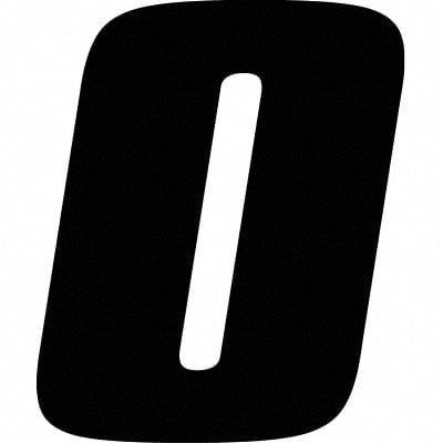 Number Label Blk Vinyl 4in. H No 0 PK12 MPN:DB412B-0