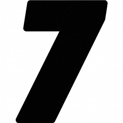 Number Label Blk Vinyl 4in. H No 7 PK12 MPN:DB412B-7