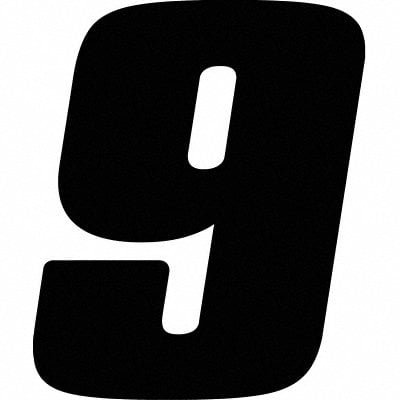 Number Label Blk Vinyl 4in. H No 9 PK12 MPN:DB412B-9