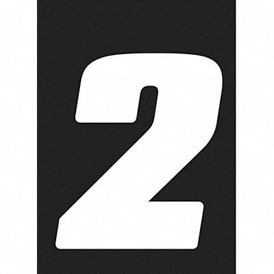 Number Label Wht Vinyl 4in. H No 2 PK12 MPN:DB412W-2