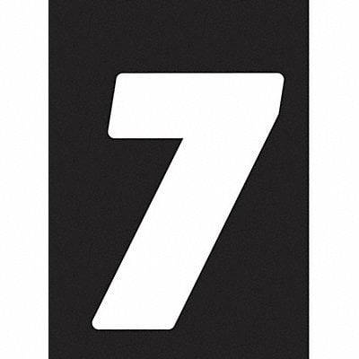 Number Label Wht Vinyl 4in. H No 7 PK12 MPN:DB412W-7