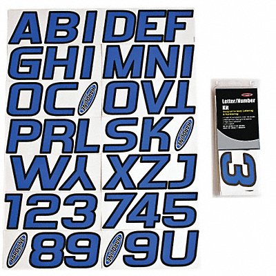 Number and Letter Combo Kit Blue 3 in.H MPN:GBLBLK700