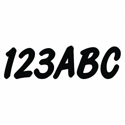 Number and Letter Combo Kit Black 3 in.H MPN:GBLK400EC