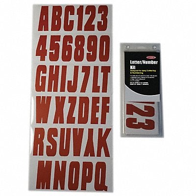 Number and Letter Combo Kit Red 3 in H MPN:GRED350EC