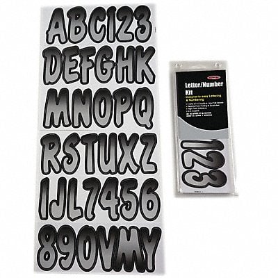 Number and Letter Combo Kit Silver/Black MPN:GSIBKG200