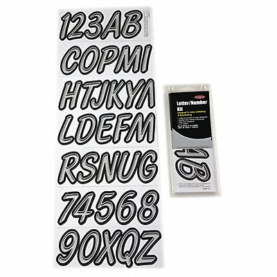 Number and Letter Combo Kit Silver 3in.H MPN:GSIBKG400